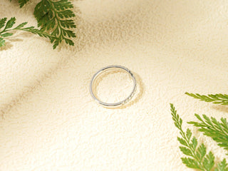 0.30 TCW Unique Round Cut Curved Half Eternity Moissanite Diamond Wedding Band