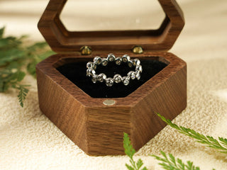 0.30 TCW Round Cut Bezel Eternity Moissanite Diamond Wedding Band