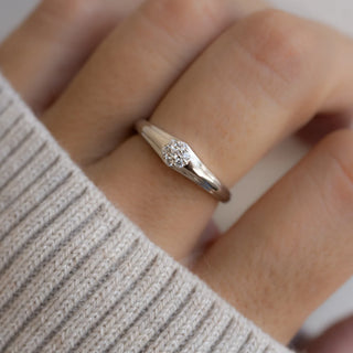 0.10TCW Round Vintage Moissanite Diamond Wedding Band