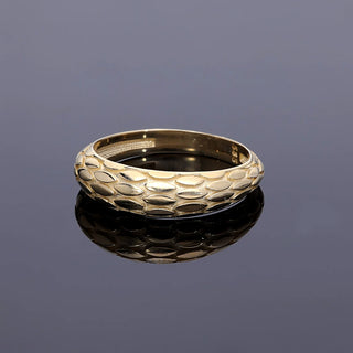 Minimalist Snakeskin Dom Unique Wedding Band For Men & Women