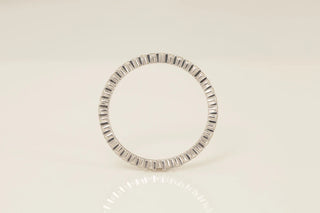 0.22 TCW Round Bar Set Eternity Moissanite Diamond Wedding Band