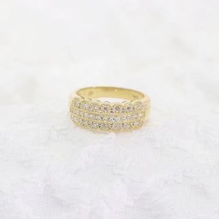 0.43 TCW Unique Round Cut Vintage Moissanite Diamond Wedding Band