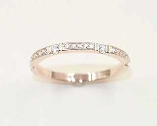 0.25 TCW Vintage Round Cut Channel Set Moissanite Diamond Wedding Band