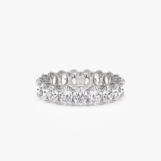 3.5 TCW Oval Cut Eternity Moissanite Diamond Wedding Band