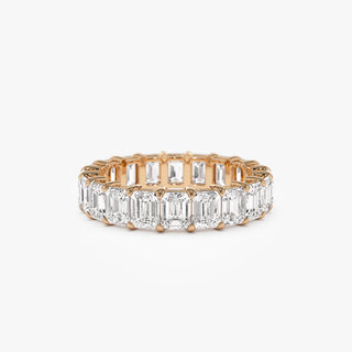 4.5 TCW Emerald Cut Eternity Moissanite Diamond Wedding Band