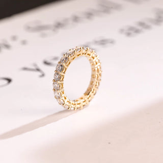 1.50 TCW Round Cut Full Eternity Stackable Moissanite Diamond Wedding Band
