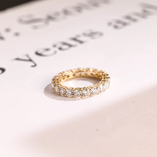 1.50 TCW Round Cut Full Eternity Stackable Moissanite Diamond Wedding Band
