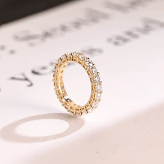 1.50 TCW Round Cut Full Eternity Stackable Moissanite Diamond Wedding Band