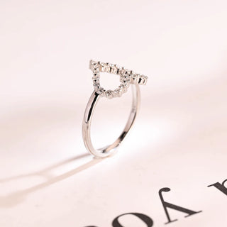 0.15 TCW Round Cut Heart Shape Moissanite Diamond Wedding Band
