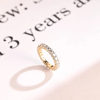 1.50 TCW Round Cut Full Eternity Stackable Moissanite Diamond Wedding Band