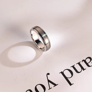 Unique Minimalist Satin Fishished Wedding Band For Men's