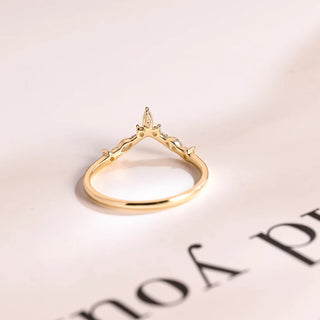 0.20TCW Marquise & Round Chevron Moissanite Diamond Wedding Band