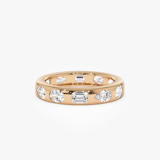 2.35 TCW Multi-Shape Flush Setting Moissanite Diamond Wedding Band