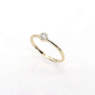 0.10 TCW Round Cut Bezel Solitaire Moissanite Diamond Wedding Band