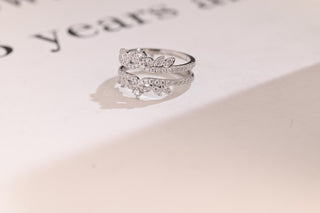 1.0 TCW Round Cut Crown Enhancer Dubble Band Moissanite Diamond Wedding Band