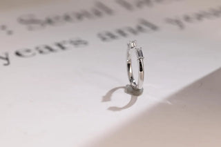 0.20 TCW Baguette Cut Open Cuff Moissanite Diamond Wedding Band