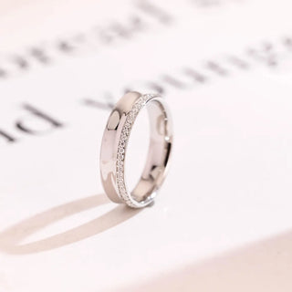 0.40 TCW Round Cut Unique Eternity Moissanite Diamond Wedding Band