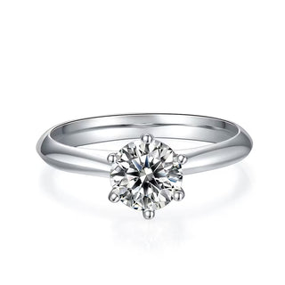 1.50ct Round Cut Solitaire Moissanite Diamond Engagement Ring