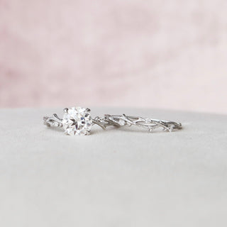 2.0CT Round Cut Twig Nature Inspired Moissanite Engagement Ring