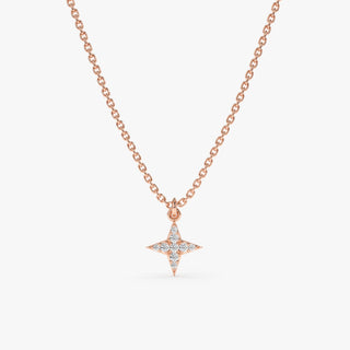 Mini North Star Diamond Necklace Gift for Her