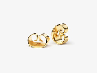 Round Cut Bezel Set Moissanite Diamond Stud Earrings For Women