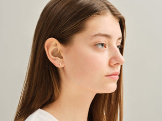 Round Cut Dainty Cross Moissanite Stud Earrings For Women