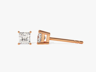 Princess Cut Diamond Moissanite Stud Earrings For Women
