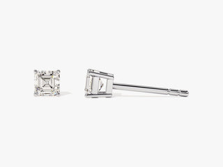 Asscher Cut Moissanite Diamond Stud Earrings For Women