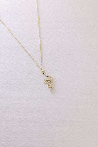 14K Solid Gold Unique Snap Necklace for Christmas Gift