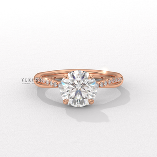 infinity engagement ring round diamond