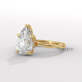 infinity pear diamond ring