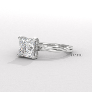 infinity princess cut ring