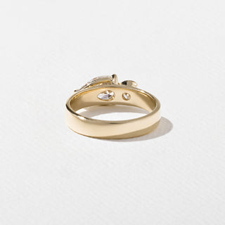 1.0ct Pear & Round Diamond Solitaire Engagement Unique Rings For Women With Matching Band