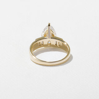 2.0ct Pear Five Stone Moissanite Unique Diamond Rings Classy Women With Matching Band