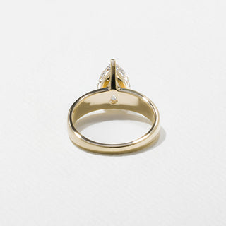 2.0ct Pear Cut Moissanite Unique Diamond Rings Classy Engagement With Matching Band