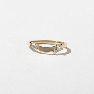 1.50ct Oval & Round Diamond Moissanite Solitaire Engagement Ring With Matching Curved Band