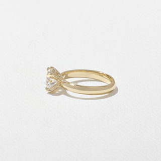 2.0ct East West Oval Moissanite Diamond Solitaire Engagement Ring With Curved Wedding Band