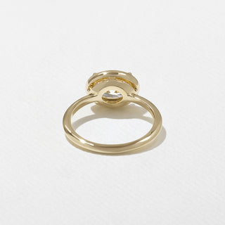 2.0ct Bezel Set Oval Diamond Moissanite Solitaire Engagement Ring With Matching Band