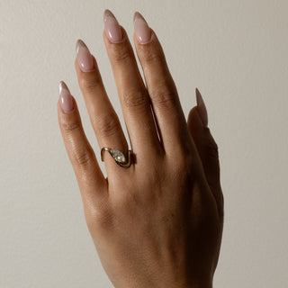 1.25ct Marquise Cut Curved Engagement Unique Diamond Rings With Matching Band