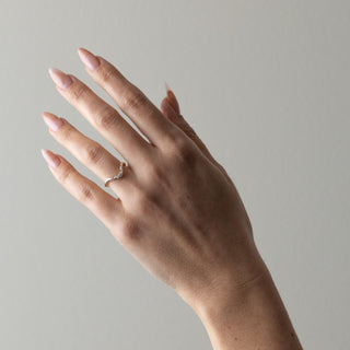 2.50ct Oval Moissanite Diamond Tension Style Engagement Ring With Matching Curved Band