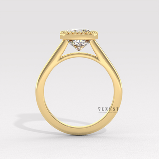 luxury bezel engagement ring