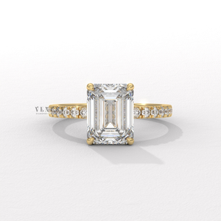 emerald pave engagement ring