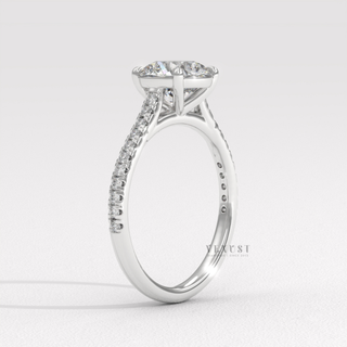 luxury engagement ring pave
ring pave 
diamond ring 
half pave ring 
engagement ring 
round pave engagement ring