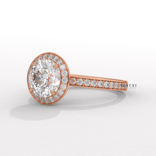 elegant halo ring,classic halo ring, modern halo ring