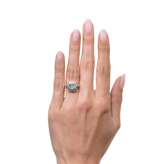 luxury moissanite engagement ring,2ct cushion old mine cut moissanite ring, old mine cut moissanite engagement ring