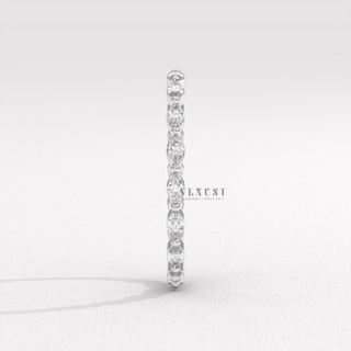marquise diamond eternity band yellow gold
