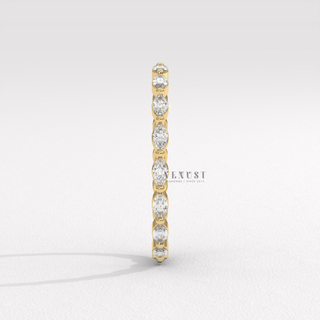 marquise shaped eternity ring