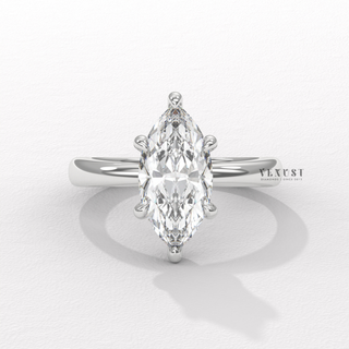 marquise engagement ring, marquise moissanite ring