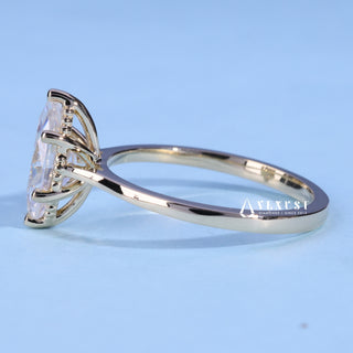 1.50CT Marquise Moissanite Diamond Cathedral Engagement Ring
