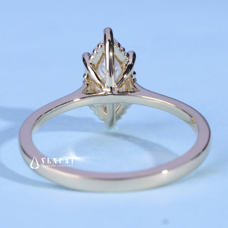 1.50CT Marquise Moissanite Diamond Cathedral Engagement Ring